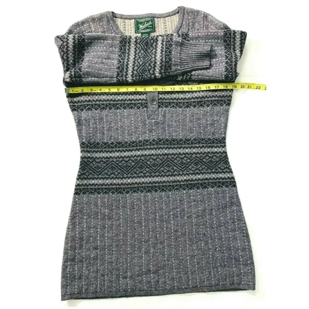 Woolrich Fair Isle Wool Petite Sweater Dress Tunic‎